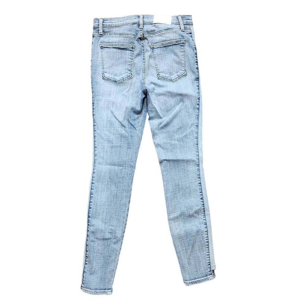 Pistola Skinny Jeans Tuxedo Stripe High Rise Light Wash Blue Denim Size 27 - Picture 2 of 5